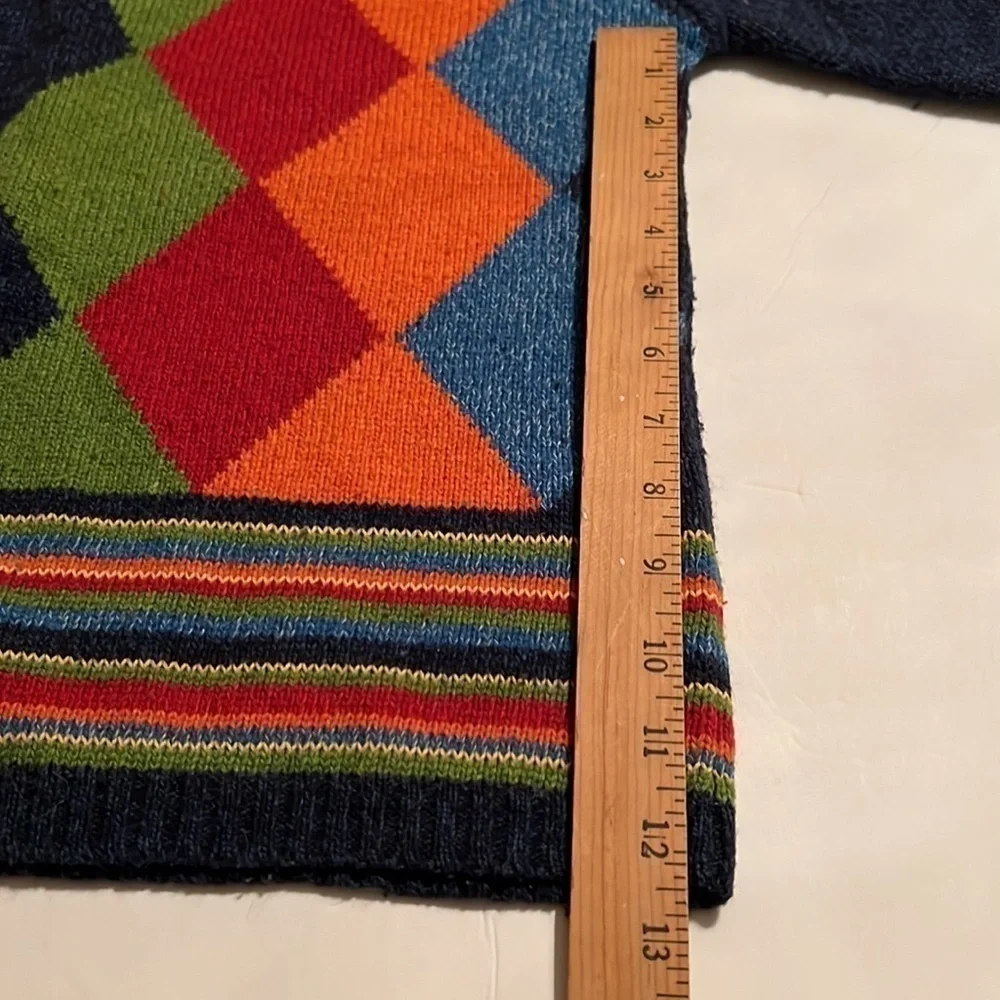 Liz Claiborne wool blend argyle v-neck sweater - Picture 11 of 12